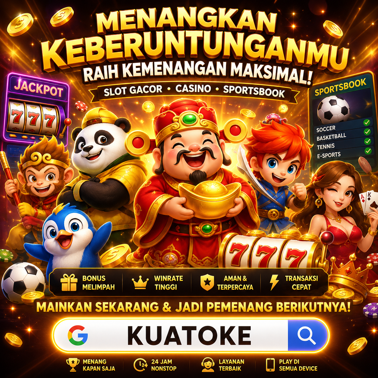 KUATOKE : Game Responsive Mudah di Akses Kemenangan Maksimal